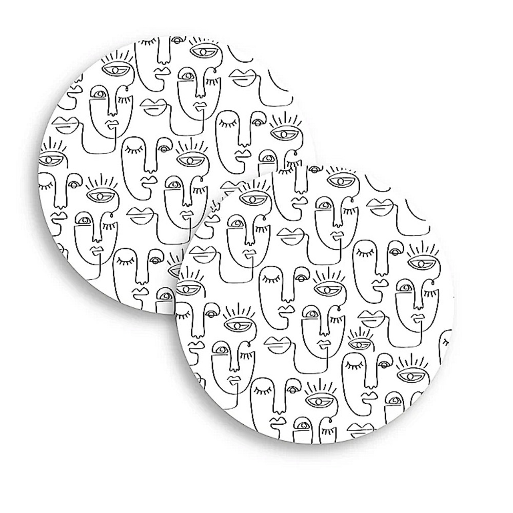 Pair of Tart Two Faced Acrylic Coasters